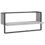 Estante de pared con barra gris Sonoma 65x25x30 cm en Estanterías | Comprar online en Foru.es