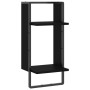 Estante de pared con barra negro 30x25x65 cm en Estanterías | Comprar online en Foru.es
