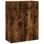 Armario de pared roble ahumado 69,5x34x90 cm de vidaXL, Aparadores - Ref: Foro24-828449, Precio: 68,06 €, Descuento: %