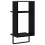 Estante de pared con barra negro 30x25x65 cm en Estanterías | Comprar online en Foru.es
