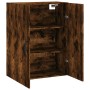 Armario de pared roble ahumado 69,5x34x90 cm de vidaXL, Aparadores - Ref: Foro24-828449, Precio: 68,06 €, Descuento: %