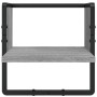 Estantes pared con barras 4 pzas madera ingeniería gris Sonoma en Estanterías | Comprar online en Foru.es