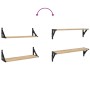 Estantes de pared 2 unidades roble Sonoma 60x15x15,5 cm en Estanterías | Comprar online en Foru.es
