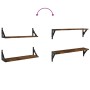 Estantes de pared 2 unidades roble ahumado 60x15x15,5 cm en Estanterías | Comprar online en Foru.es