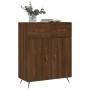 Aparador de madera de ingeniería marrón roble 69,5x34x90 cm de vidaXL, Aparadores - Ref: Foro24-827955, Precio: 85,91 €, Desc...