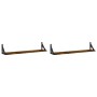 Estante pared 2uds madera ingeniería roble ahumado 80x15x15,5cm en Estanterías | Comprar online en Foru.es