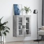 Armario de pared gris hormigón 69,5x34x90 cm de vidaXL, Aparadores - Ref: Foro24-828480, Precio: 88,80 €, Descuento: %