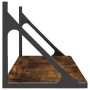 Estante pared 2uds madera ingeniería roble ahumado 80x25x25,5cm en Estanterías | Comprar online en Foru.es