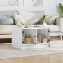 Mesa de centro con puertas de vidrio blanca 68x50x42 cm en Mesas de centro | Comprar online en Foru.es