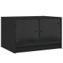 Mesa de centro con puertas de vidrio negra 68x50x42 cm en Mesas de centro | Comprar online en Foru.es