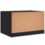 Mesa de centro con puertas de vidrio negra 68x50x42 cm en Mesas de centro | Comprar online en Foru.es