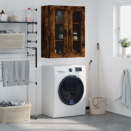 Armario de pared roble ahumado 69,5x34x90 cm de vidaXL, Aparadores - Ref: Foro24-828497, Precio: 81,90 €, Descuento: %