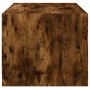 Mesa de centro con puertas de vidrio roble ahumado 68x50x42 cm en Mesas de centro | Comprar online en Foru.es