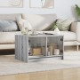 Mesa de centro con puertas de vidrio gris Sonoma 68x50x42 cm en Mesas de centro | Comprar online en Foru.es