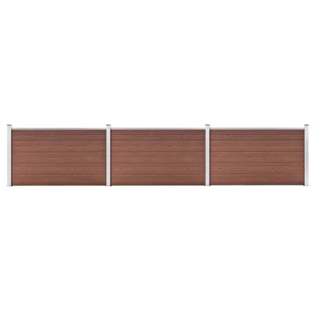 Valla de jardín de WPC marrón 526x106 cm de vidaXL, Paneles de vallas - Ref: Foro24-3053244, Precio: 491,93 €, Descuento: %