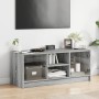 Mueble de TV con puertas de vidrio gris Sonoma 102x37x42 cm en Muebles TV | Comprar online en Foru.es