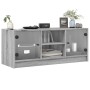 Mueble de TV con puertas de vidrio gris Sonoma 102x37x42 cm en Muebles TV | Comprar online en Foru.es