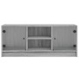 Mueble de TV con puertas de vidrio gris Sonoma 102x37x42 cm en Muebles TV | Comprar online en Foru.es