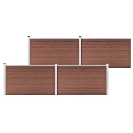 Valla de jardín de WPC marrón 699x106 cm de vidaXL, Paneles de vallas - Ref: Foro24-3053245, Precio: 631,87 €, Descuento: %