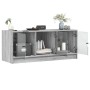 Mueble de TV con puertas de vidrio gris Sonoma 102x37x42 cm en Muebles TV | Comprar online en Foru.es
