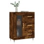 Aparador de madera de ingeniería roble ahumado 69,5x34x90 cm de vidaXL, Aparadores - Ref: Foro24-828025, Precio: 69,24 €, Des...
