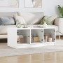Mesa de centro con puertas de vidrio blanca 102x50x42 cm en Mesas de centro | Comprar online en Foru.es