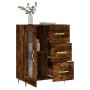 Aparador de madera de ingeniería roble ahumado 69,5x34x90 cm de vidaXL, Aparadores - Ref: Foro24-828025, Precio: 69,24 €, Des...
