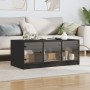 Mesa de centro con puertas de vidrio negra 102x50x42 cm en Mesas de centro | Comprar online en Foru.es