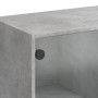 Mesa de centro con puertas de vidrio grs hormigón 102x50x42 cm en Mesas de centro | Comprar online en Foru.es