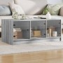 Mesa de centro con puertas de vidrio gris Sonoma 102x50x42 cm en Mesas de centro | Comprar online en Foru.es