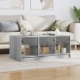 Mesa de centro con puertas de vidrio gris Sonoma 102x50x42 cm en Mesas de centro | Comprar online en Foru.es