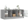 Mesa de centro con puertas de vidrio gris Sonoma 102x50x42 cm en Mesas de centro | Comprar online en Foru.es