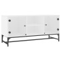 Mueble de TV con puertas de vidrio blanco 102x37x50 cm en Muebles TV | Comprar online en Foru.es