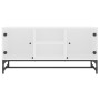 Mueble de TV con puertas de vidrio blanco 102x37x50 cm en Muebles TV | Comprar online en Foru.es