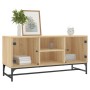 Mueble de TV con puertas de vidrio roble Sonoma 102x37x50 cm en Muebles TV | Comprar online en Foru.es
