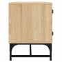 Mueble de TV con puertas de vidrio roble Sonoma 102x37x50 cm en Muebles TV | Comprar online en Foru.es