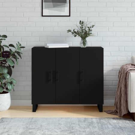 Aparador de madera de ingeniería negro 90x34x80 cm de vidaXL, Aparadores - Ref: Foro24-828133, Precio: 101,92 €, Descuento: %