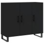 Aparador de madera de ingeniería negro 90x34x80 cm de vidaXL, Aparadores - Ref: Foro24-828133, Precio: 101,92 €, Descuento: %