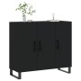 Aparador de madera de ingeniería negro 90x34x80 cm de vidaXL, Aparadores - Ref: Foro24-828133, Precio: 101,92 €, Descuento: %