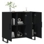 Aparador de madera de ingeniería negro 90x34x80 cm de vidaXL, Aparadores - Ref: Foro24-828133, Precio: 101,92 €, Descuento: %