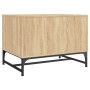 Mesa de centro con puertas de vidrio roble Sonoma 68,5x50x50 cm en Mesas de centro | Comprar online en Foru.es