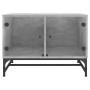 Mesa de centro puertas de vidrio gris hormigón 68,5x50x50 cm en Mesas de centro | Comprar online en Foru.es