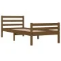 Estructura de cama madera maciza marrón miel 75x190 cm de vidaXL, Camas y somieres - Ref: Foro24-814782, Precio: 99,60 €, Des...