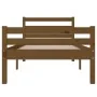 Estructura de cama madera maciza marrón miel 75x190 cm de vidaXL, Camas y somieres - Ref: Foro24-814782, Precio: 99,60 €, Des...