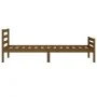 Estructura de cama madera maciza marrón miel 75x190 cm de vidaXL, Camas y somieres - Ref: Foro24-814782, Precio: 99,60 €, Des...