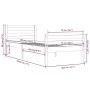 Estructura de cama madera maciza marrón miel 75x190 cm de vidaXL, Camas y somieres - Ref: Foro24-814782, Precio: 99,60 €, Des...