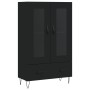 Aparador alto madera de ingeniería negro 69,5x31x115 cm de vidaXL, Aparadores - Ref: Foro24-828293, Precio: 87,42 €, Descuent...