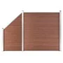 Set de valla 1 cuadrada + 1 oblicua WPC marrón 273x186 cm de vidaXL, Paneles de vallas - Ref: Foro24-3054430, Precio: 511,85 ...