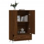 Aparador alto madera de ingeniería roble marrón 69,5x31x115 cm de vidaXL, Aparadores - Ref: Foro24-828211, Precio: 88,85 €, D...