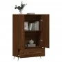 Tall engineered wood sideboard in brown oak 69.5x31x115 cm by vidaXL, Sideboards - Ref: Foro24-828211, Price: 87,79 €, Discou...